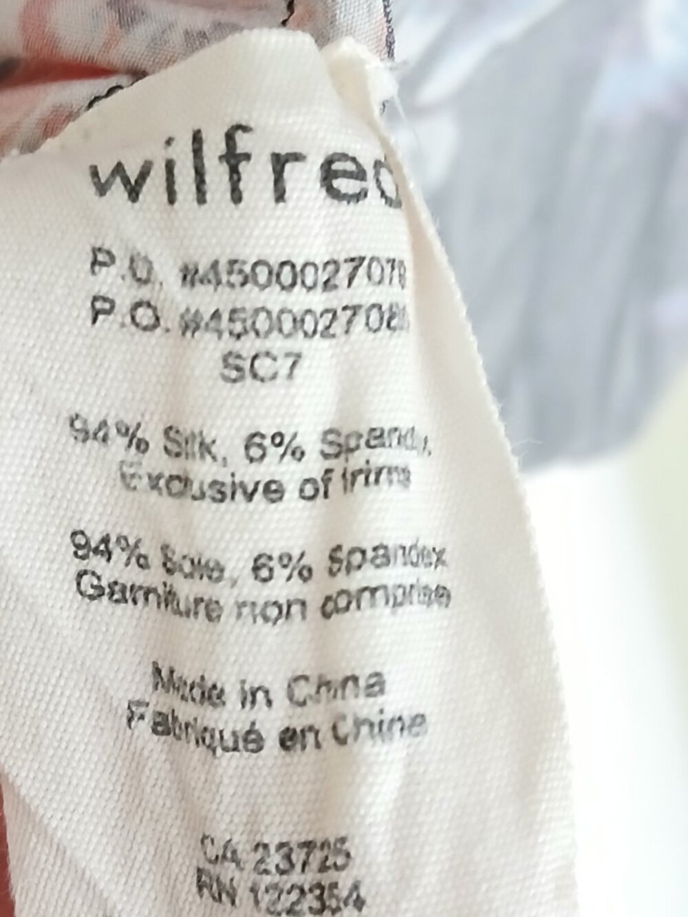 Under Wilfred Stretch Silk Blend Floral Cami Size Medium - Picture 6 of 6